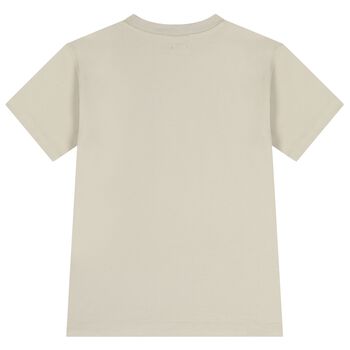 Boys Beige Logo T-Shirt