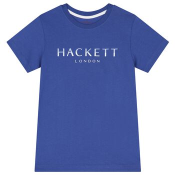 Hackett London Boys Blue Logo T-Shirt, 3 Boys Blue Logo T-Shirt