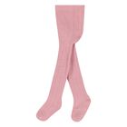 Younger Girls Pink Knitted Tights, 1, hi-res