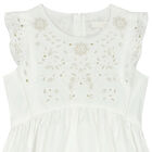 Girls Ivory Broderie Anglaise Dress, 1, hi-res