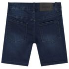 Boys Blue Denim Shorts, 1, hi-res