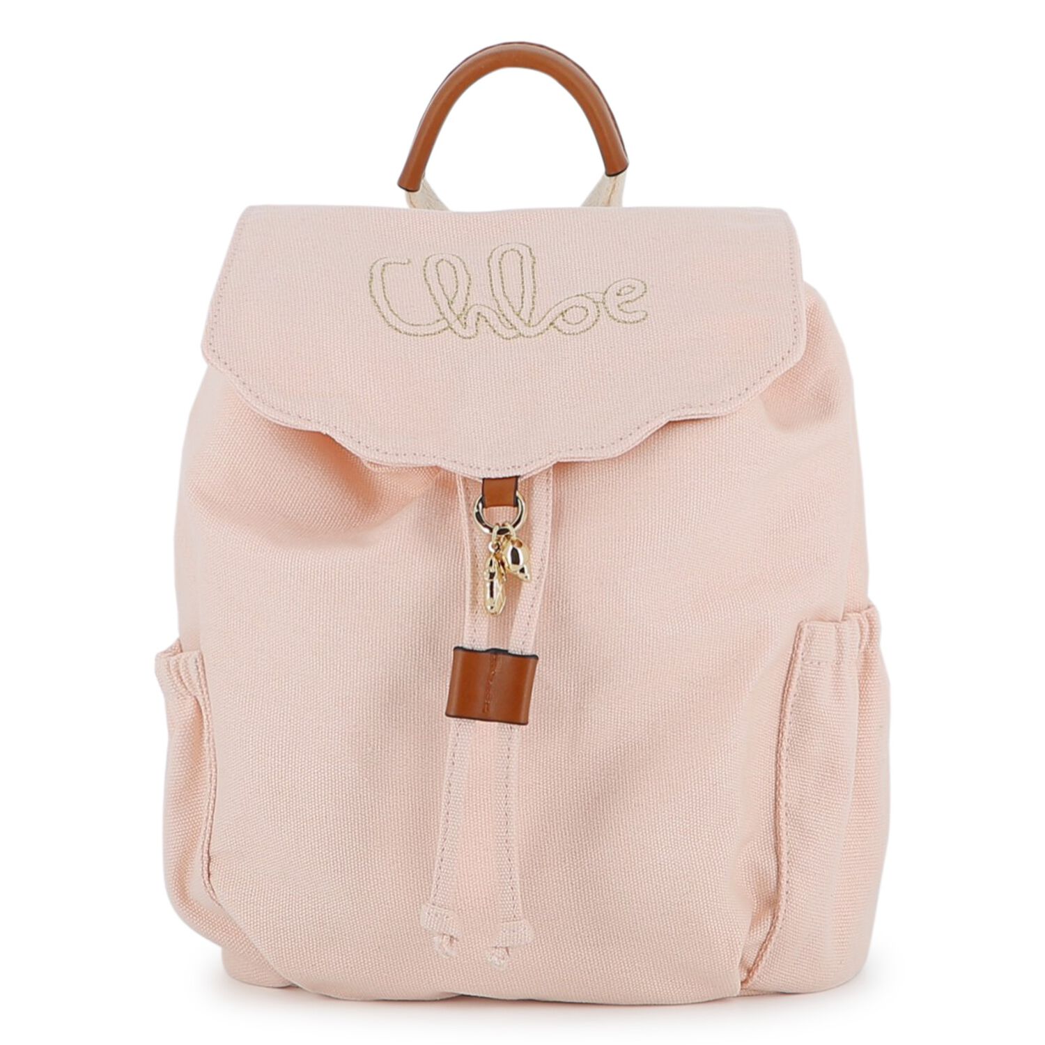 Girls Pink Canvas Backpack, 1, hi-res