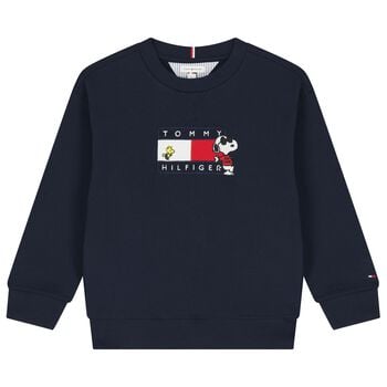 Boys Navy Blue Snoopy Logo Sweatshirt