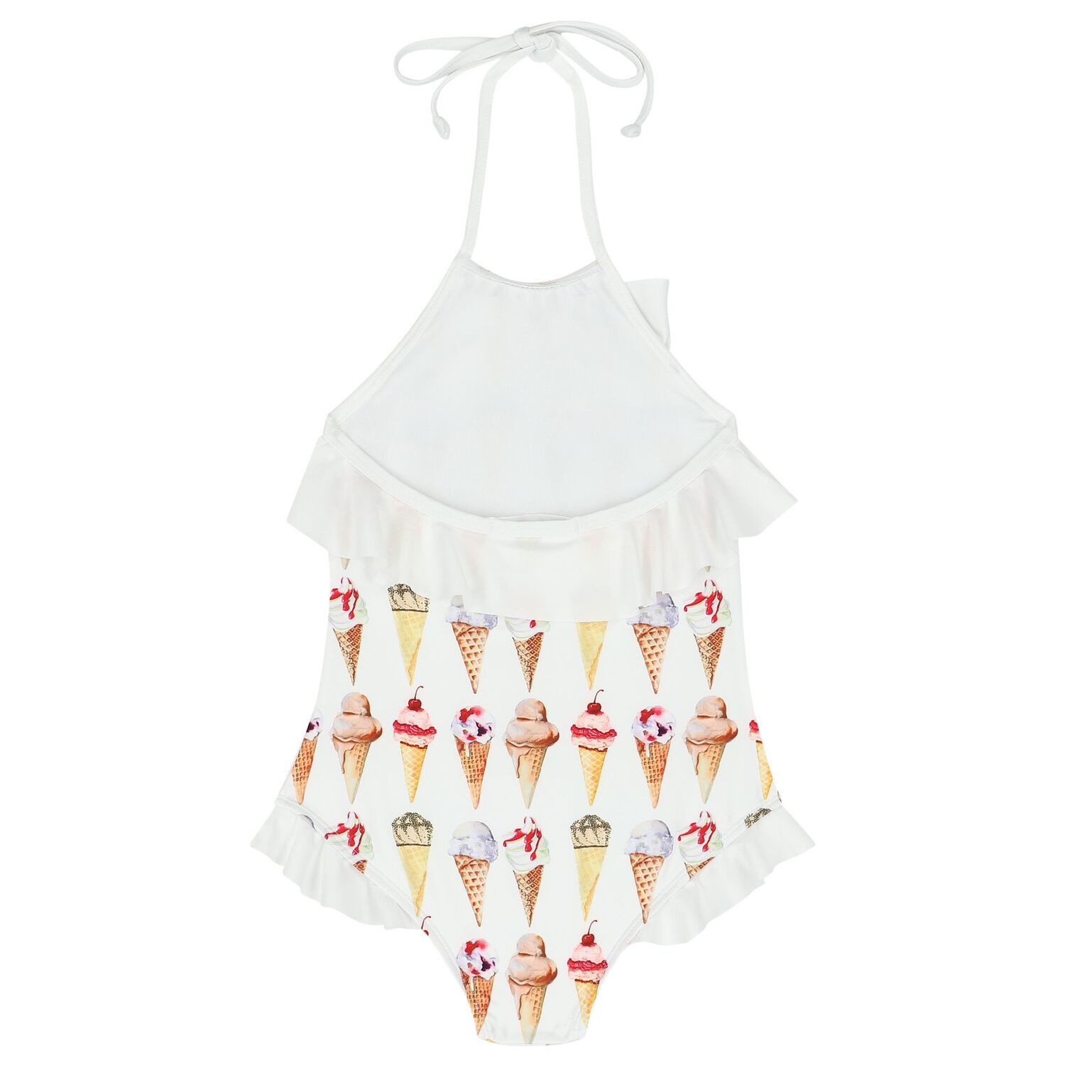 Girls White Ice Cream Swimsuit, 1, hi-res image number null