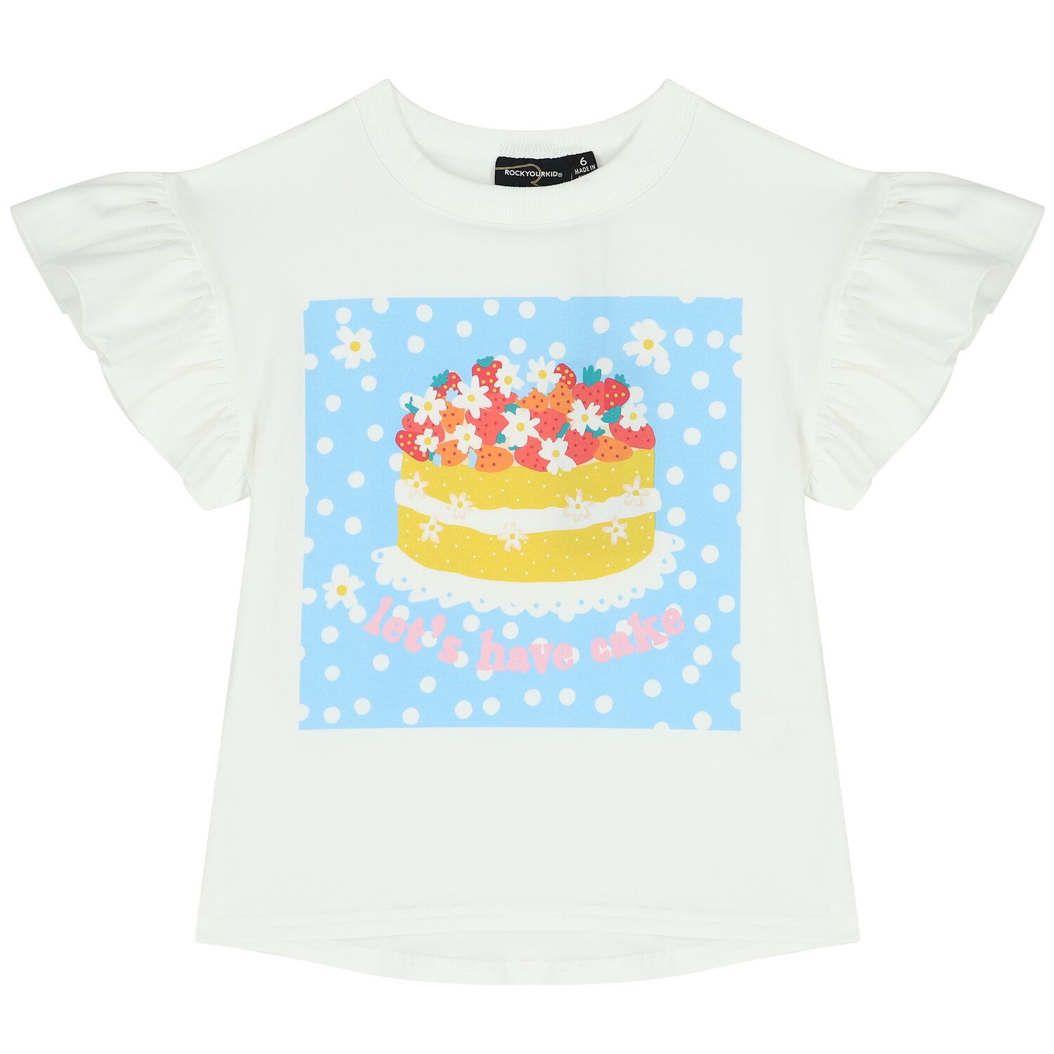 Girls Ivory Cake T-Shirt, 2, hi-res image number null