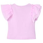 Girls Lilac Flutter Sleeve Top, 2, hi-res