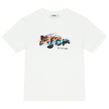 Boys White Logo T-Shirt