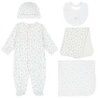 Baby Girls White & Pink Babygrow Roses Gift Set, 1, hi-res