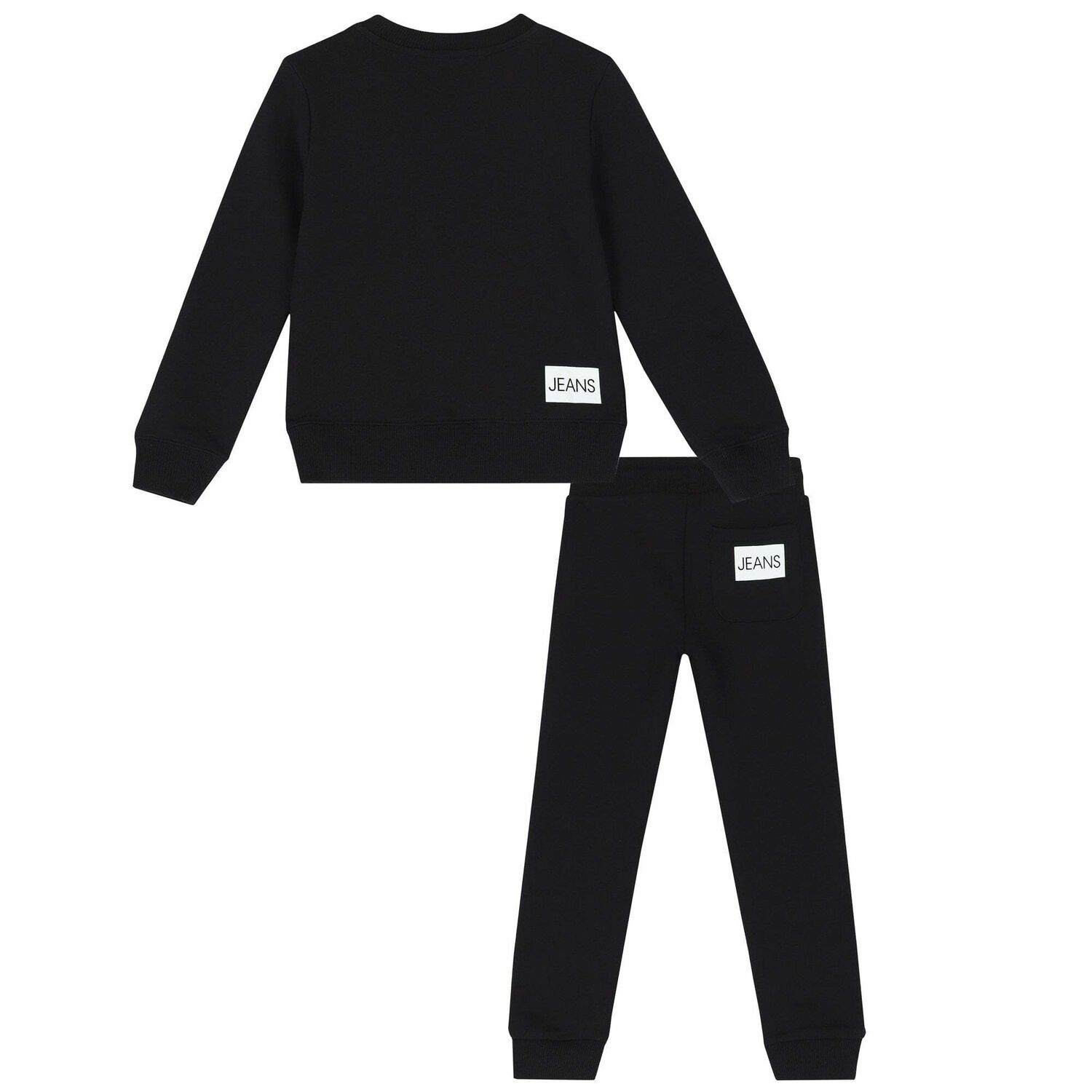 Boys Black Logo Tracksuit, 2, hi-res