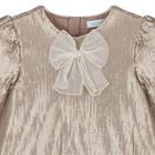 Younger Girls Gold Embellished Sequin Dress, 2, hi-res
