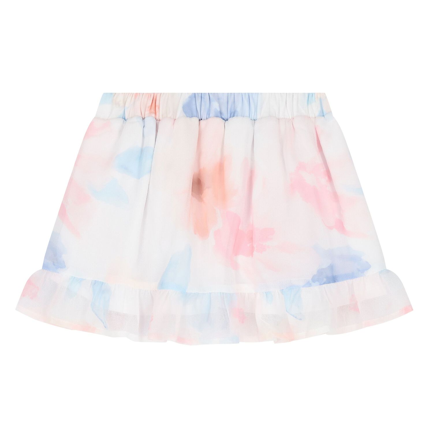 Baby Girls White & Pink Chiffon Skirt Set, 1, hi-res