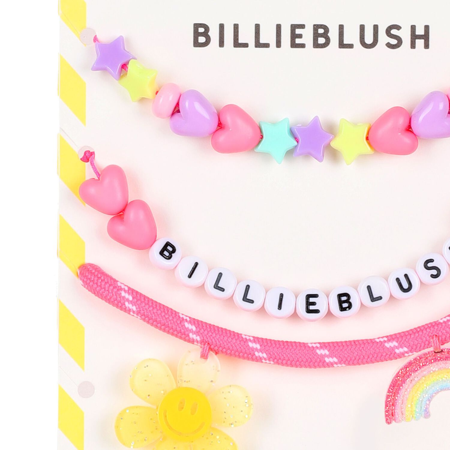 Girls Pink Logo Bracelets ( 3-Pack ), 1, hi-res