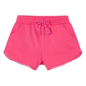 Girls Pink Cotton Jersey Shorts