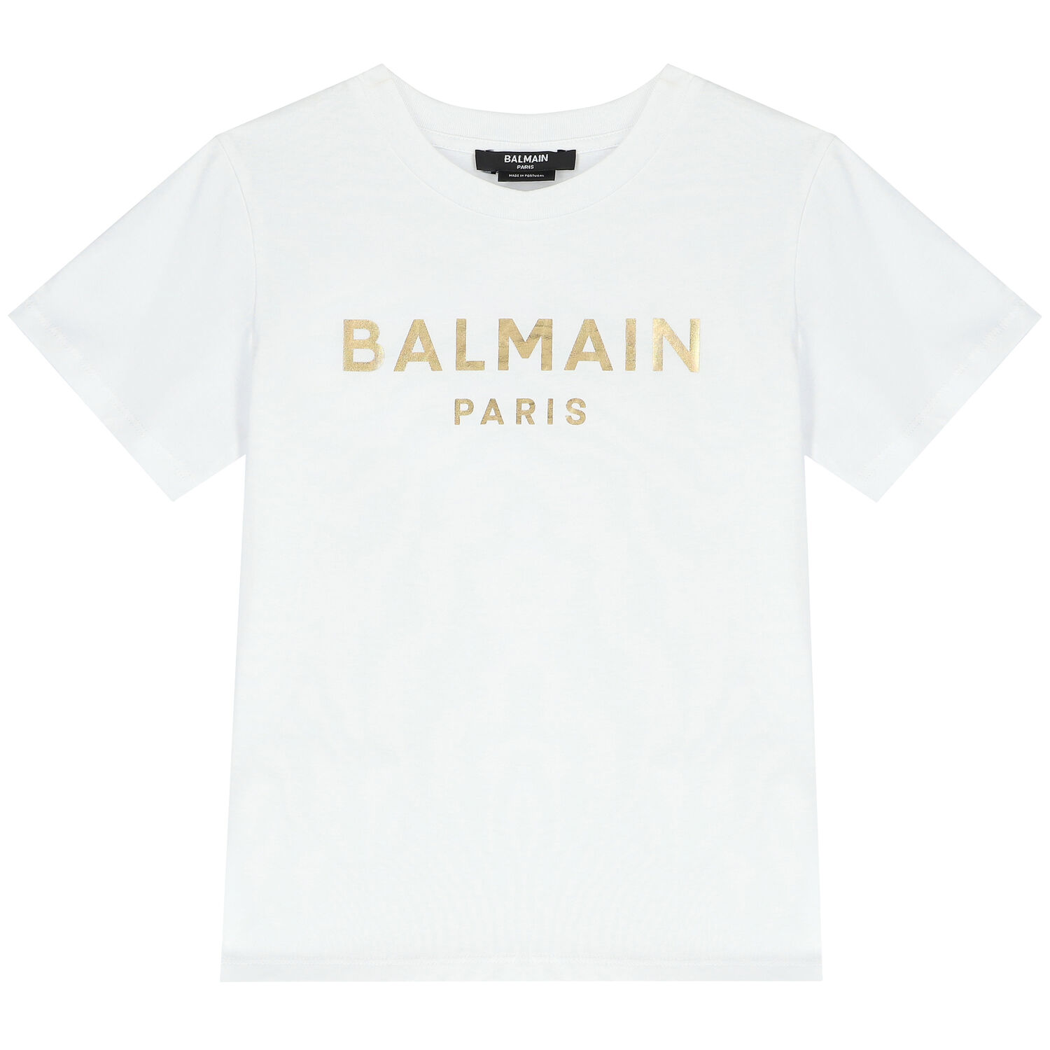 White & Gold Logo T-Shirt, 1, hi-res