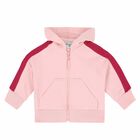 Baby Girls Pink Hooded Top, 1, hi-res