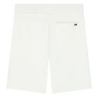 Boys White Logo Shorts, 1, hi-res
