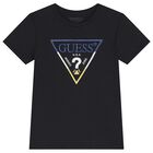 Boys Black Logo T-Shirt, 2, hi-res