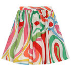 Girls Ivory Marmo Skirt, 1, hi-res