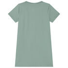 Girls Green Trefoil Logo T-Shirt Dress, 1, hi-res