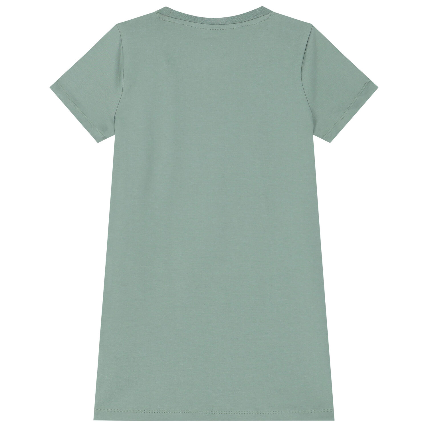 Girls Green Trefoil Logo T-Shirt Dress, 1, hi-res