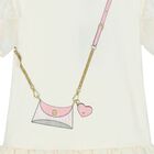 Girls Ivory Logo Bag Dress, 1, hi-res