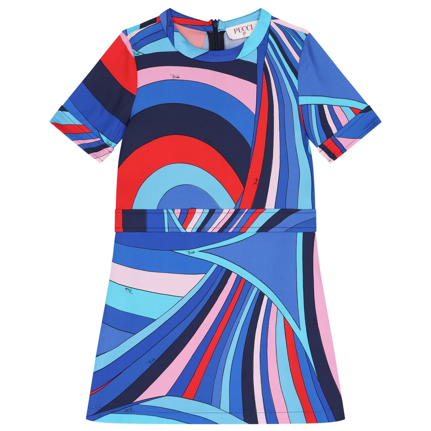 Girls Multi-Coloured Onde Dress, 1, hi-res image number null