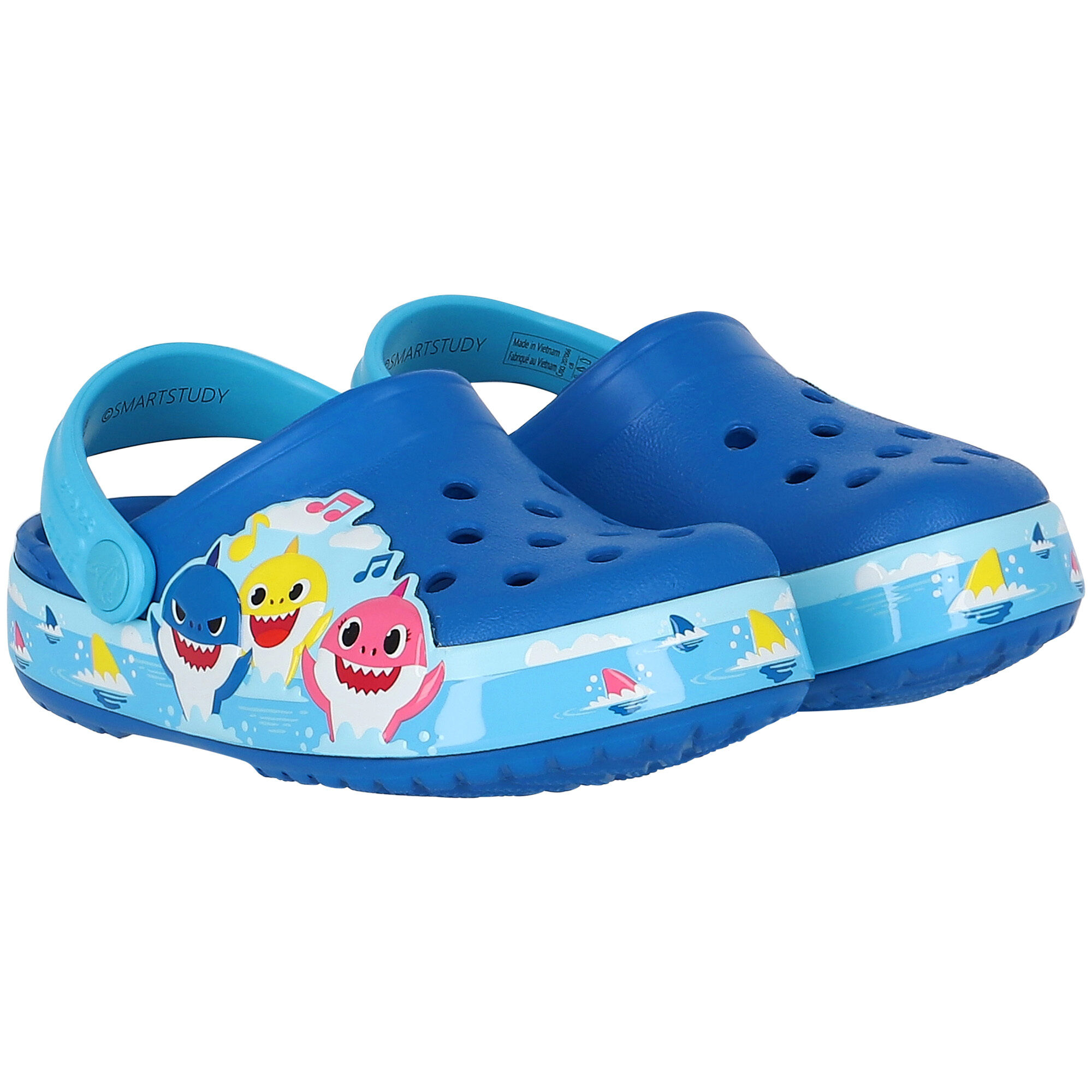 Crocs Blue Baby Shark Classic Clogs Sandals Junior Couture UK