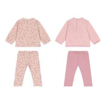 Baby Girls Multi-Coloured Floral Leggings Set ( 2-Pack )
