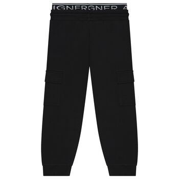 Boys Black Logo Joggers