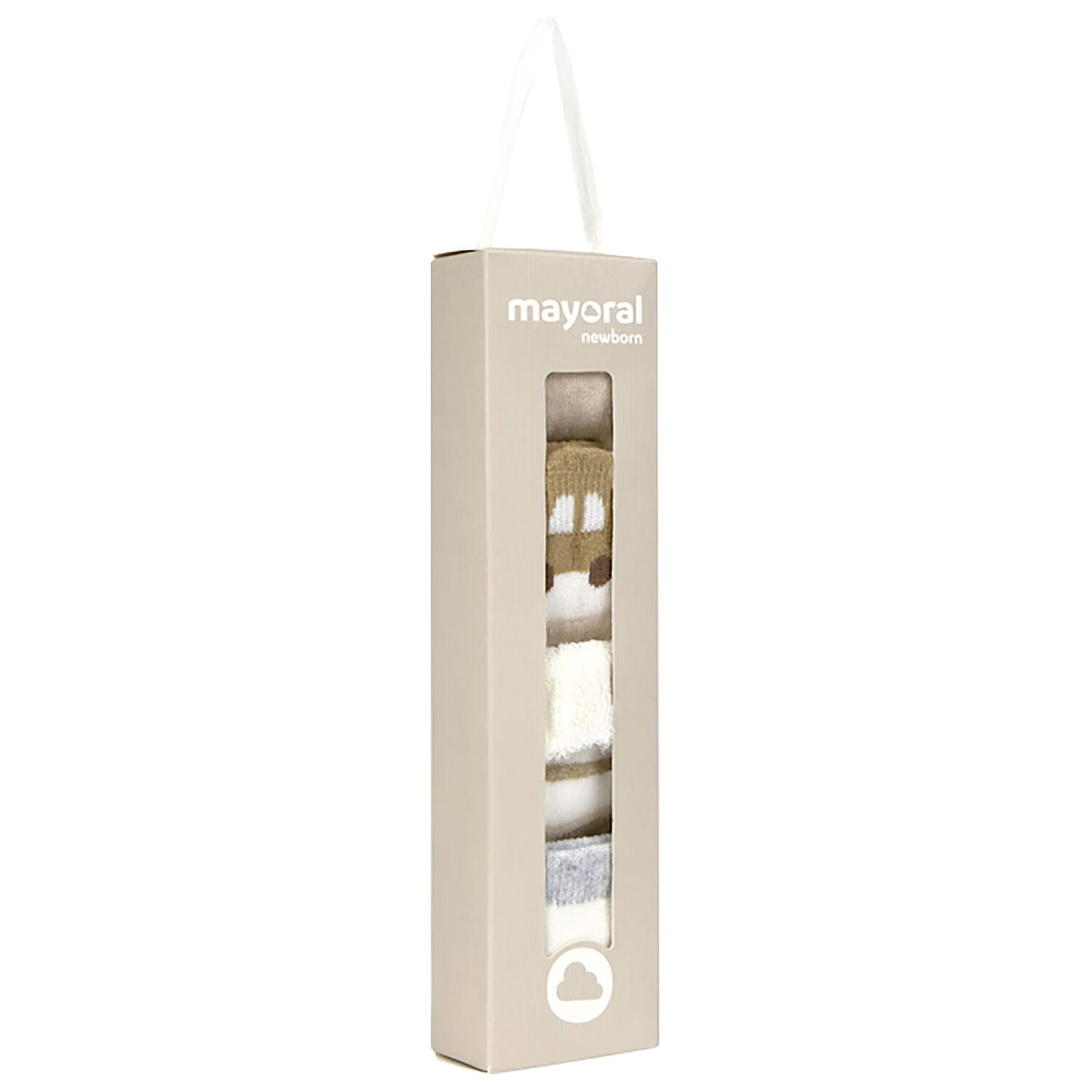 Baby Girls Ivory & Beige Socks (4 Pack), 1, hi-res