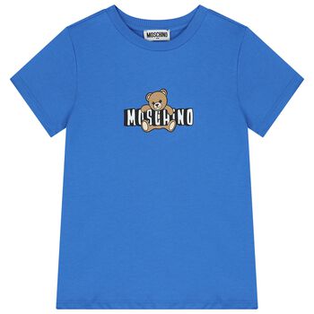 Blue Teddy Bear Logo T-Shirt