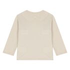 Younger Boys Beige Car Long Sleeve Top, 1, hi-res