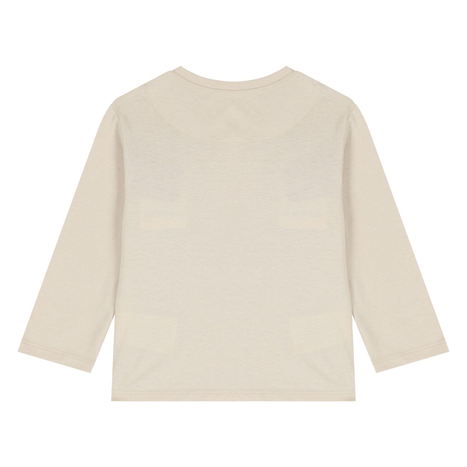 Younger Boys Beige Car Long Sleeve Top, 1, hi-res