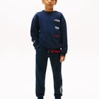 Boys Navy Blue Logo Joggers, 2, hi-res