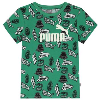 Boys Green Logo T-Shirt