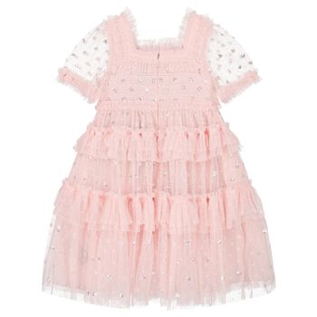 Girls Pink Sequin & Tulle Dress