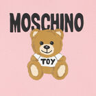 Girls Pink Teddy Bear Logo Dress, 1, hi-res