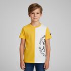 Boys Yellow & White Logo T-Shirt, 1, hi-res