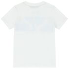 Boys White Logo T-Shirt, 2, hi-res