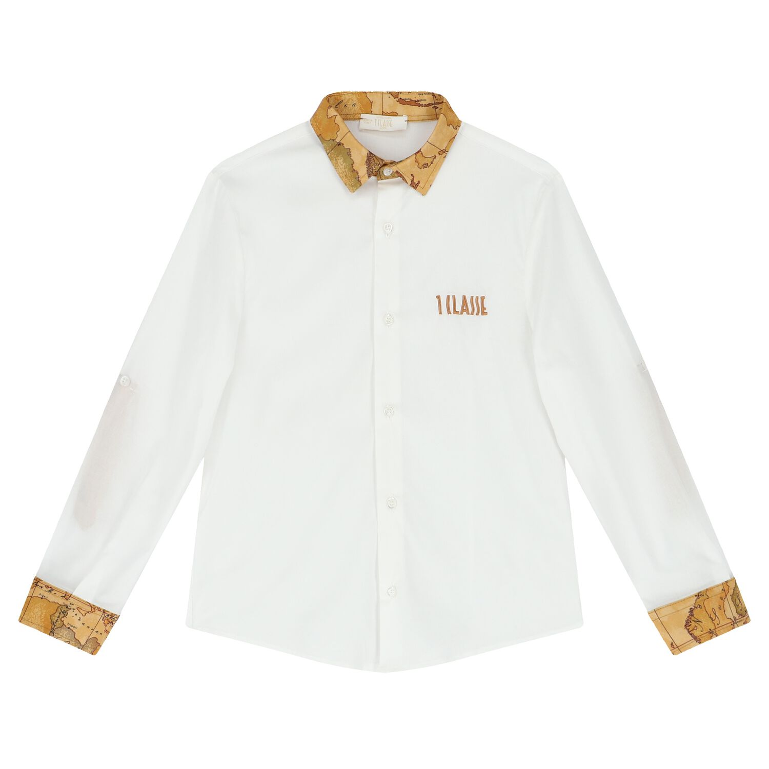Boys White Logo Shirt, 1, hi-res image number null