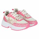 Girls Pink Logo Trainers, 1, hi-res