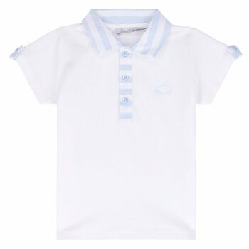 Younger Boys White Polo Shirt