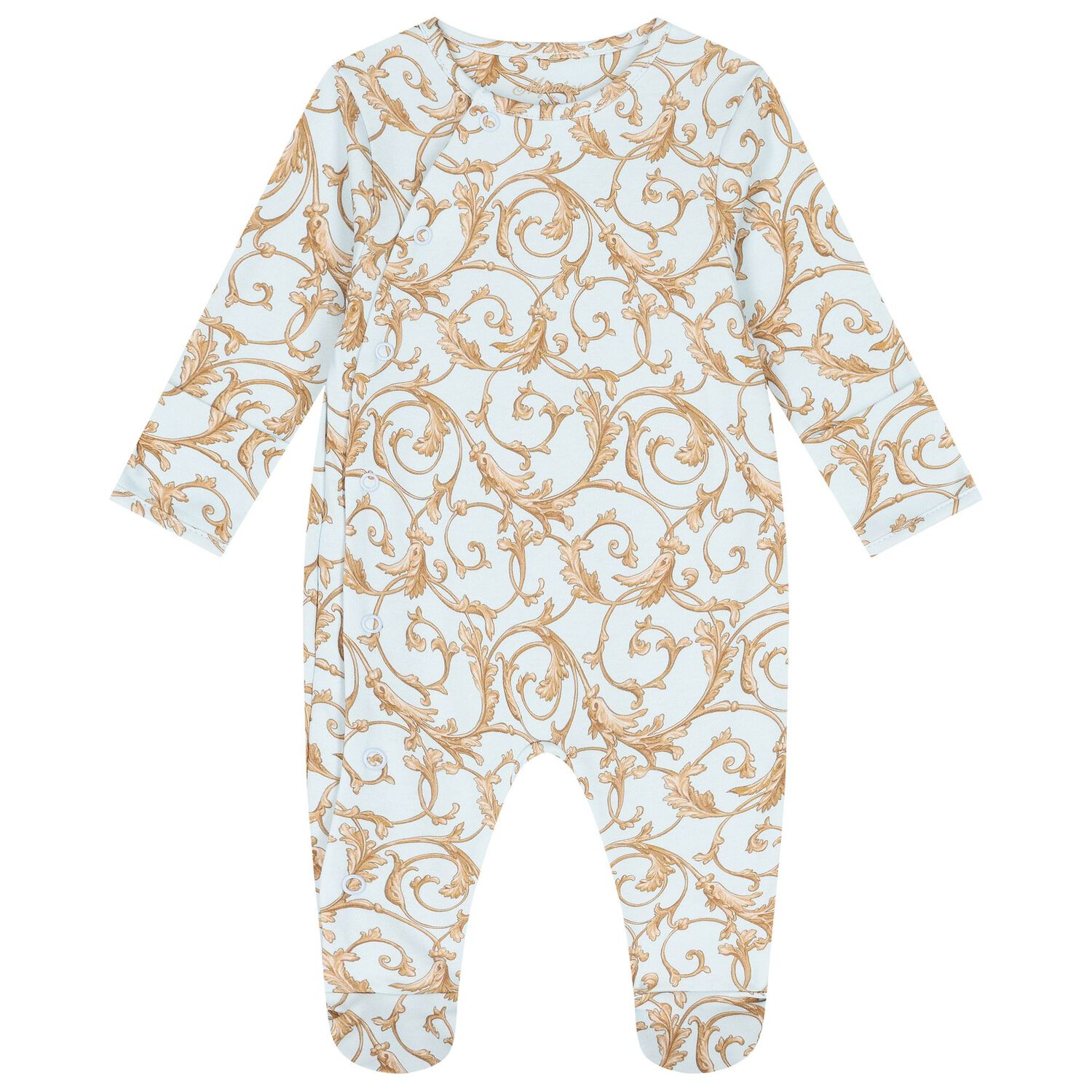 Baby Boys Blue & Gold Babygrow Gift Set (3 Piece), 1, hi-res