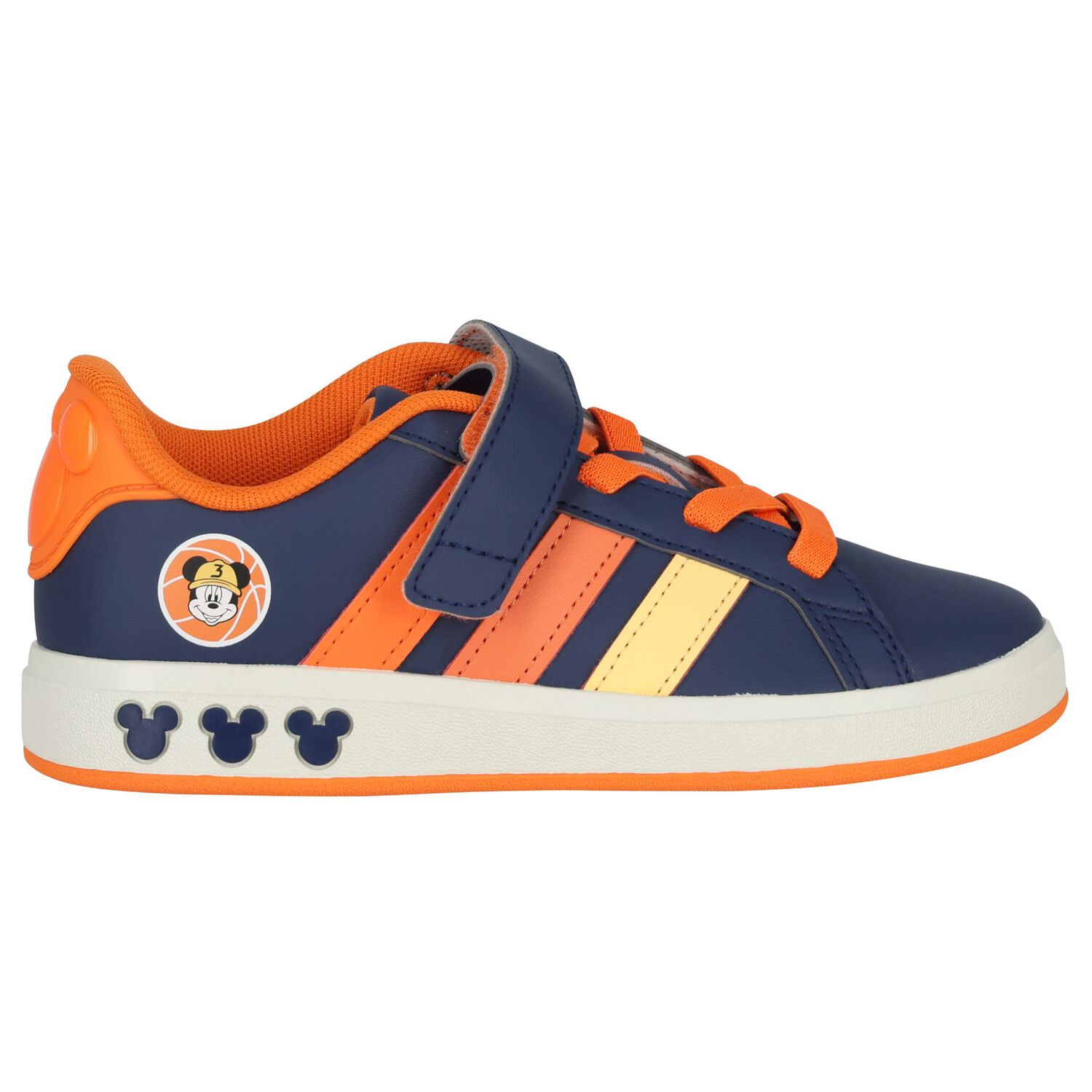 Boys Navy Blue Disney Grand Court Trainers, 1, hi-res
