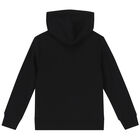 Black Logo Hooded Top, 1, hi-res