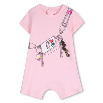 Baby Girls Pink Bag Romper