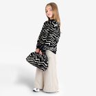 Girls Black & Ivory Zig Zag Sweatshirt, 1, hi-res