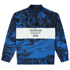 Boys Blue & Black Logo Sweatshirt, 1, hi-res