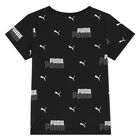 Boys Black Logo T-Shirt, 1, hi-res