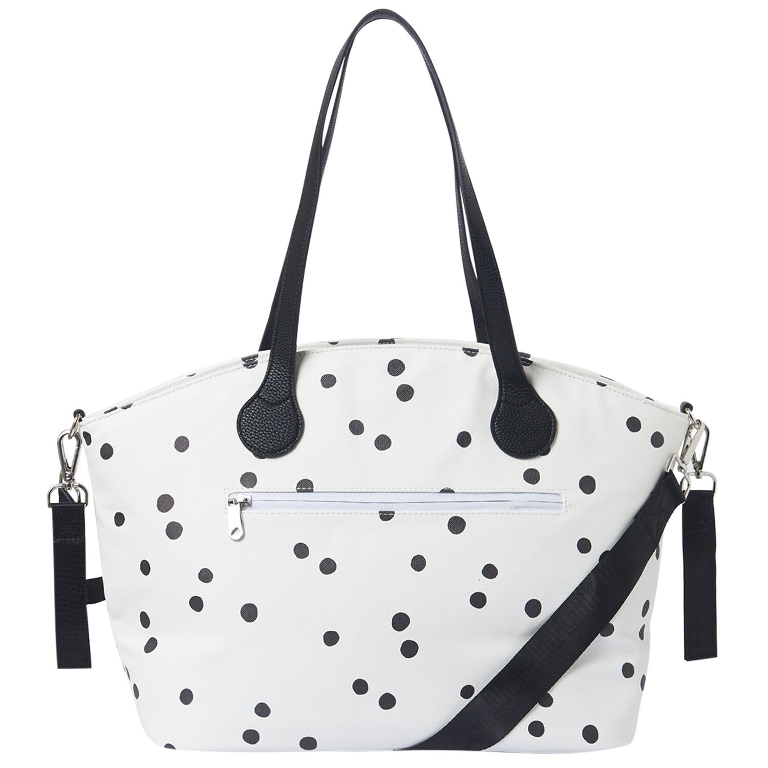 Ivory & Black Spotted Baby Changing Bag, 1, hi-res image number null